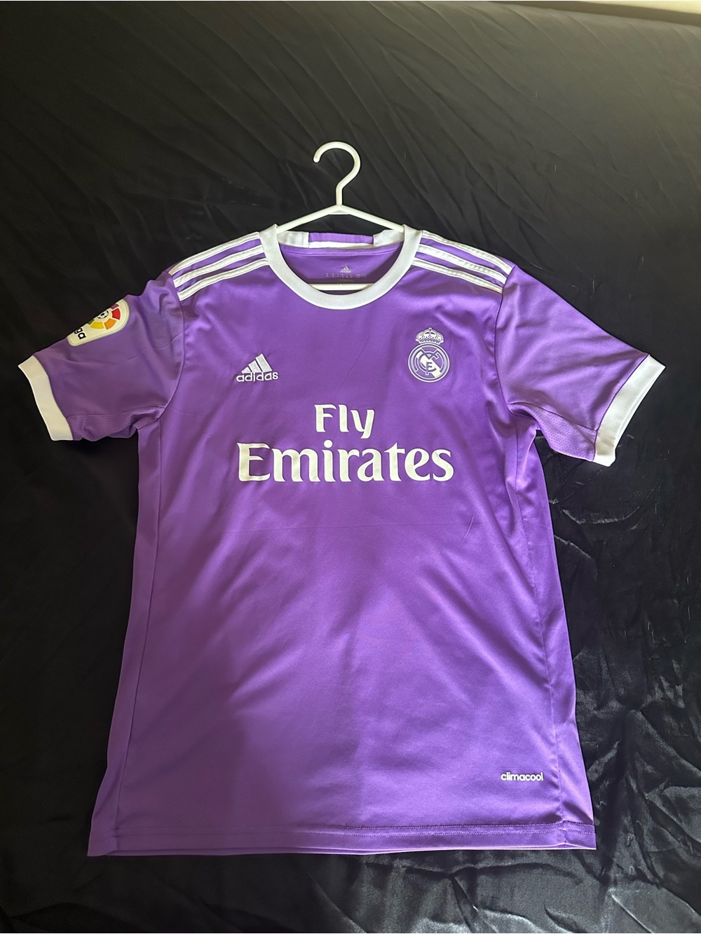 adidas Purple Real Madrid Kids Soccer Jersey with White Accents